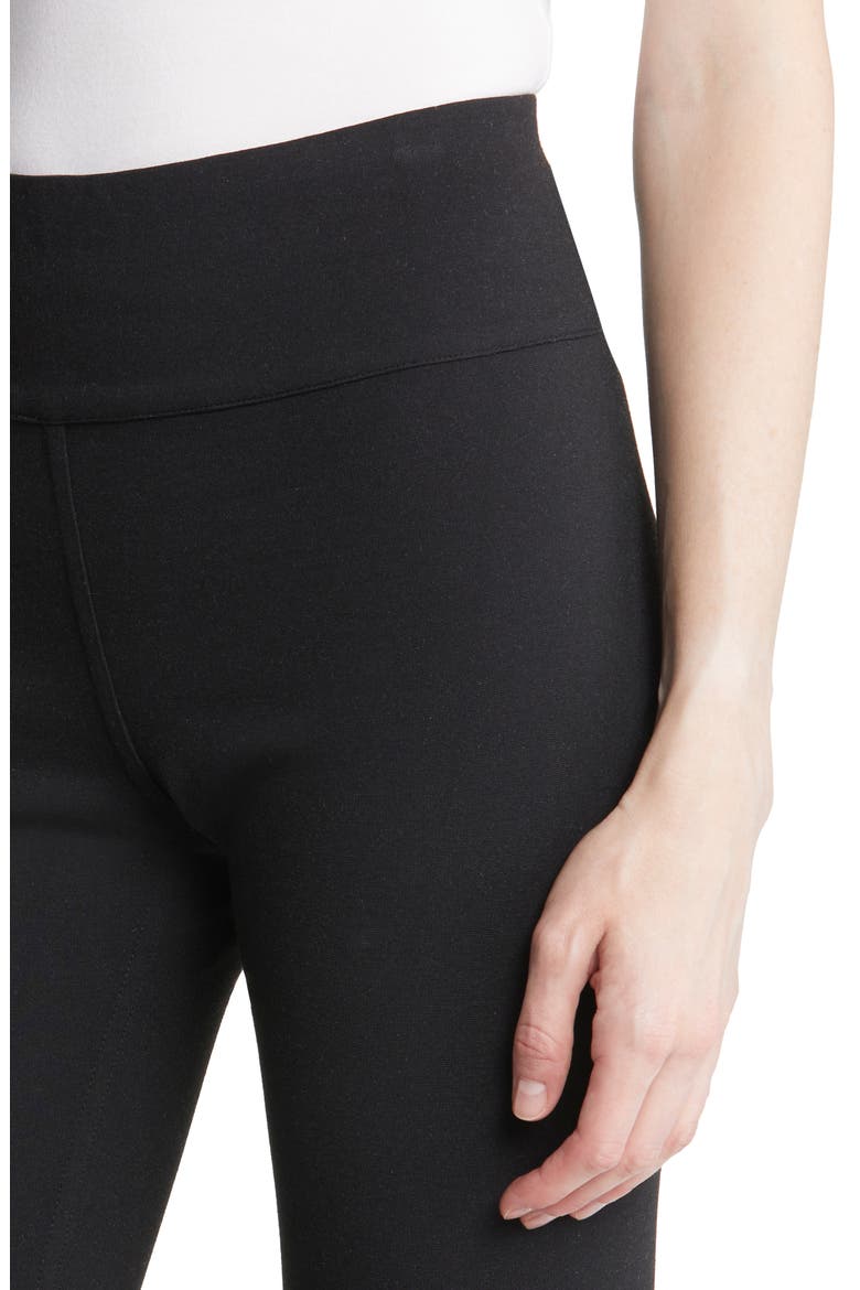Reversible Ponte Knit Crop Leggings, Alternate, color, BLACK/ GRAY