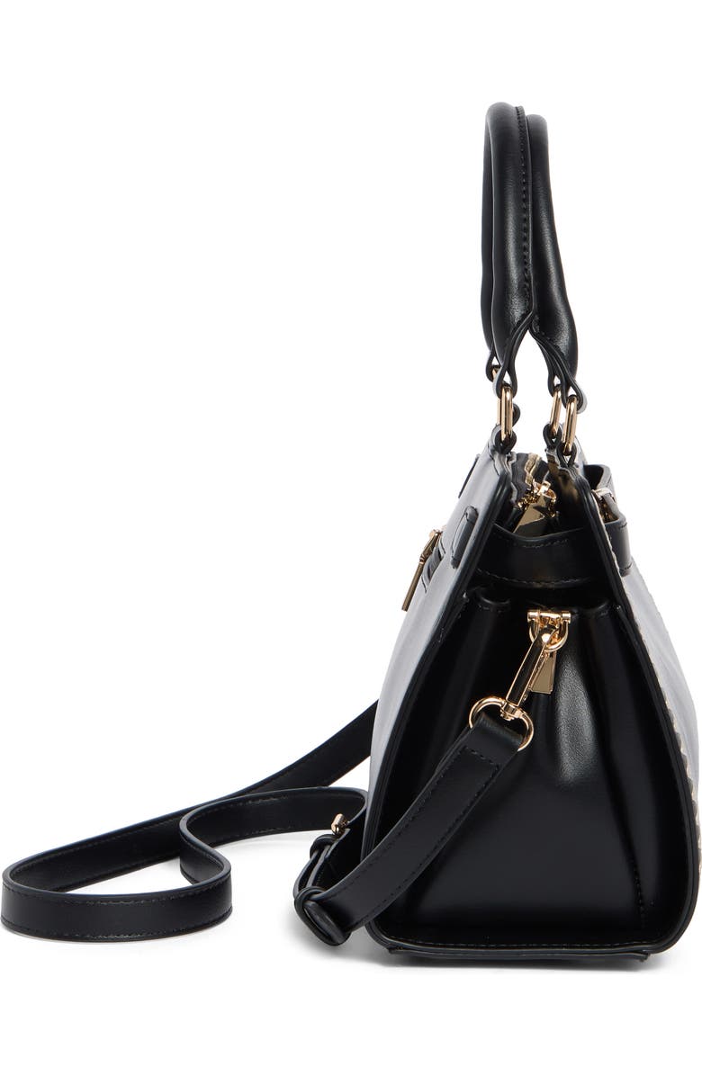 Melie Bianco Neema Top Zip Handbag, Alternate, color, Black