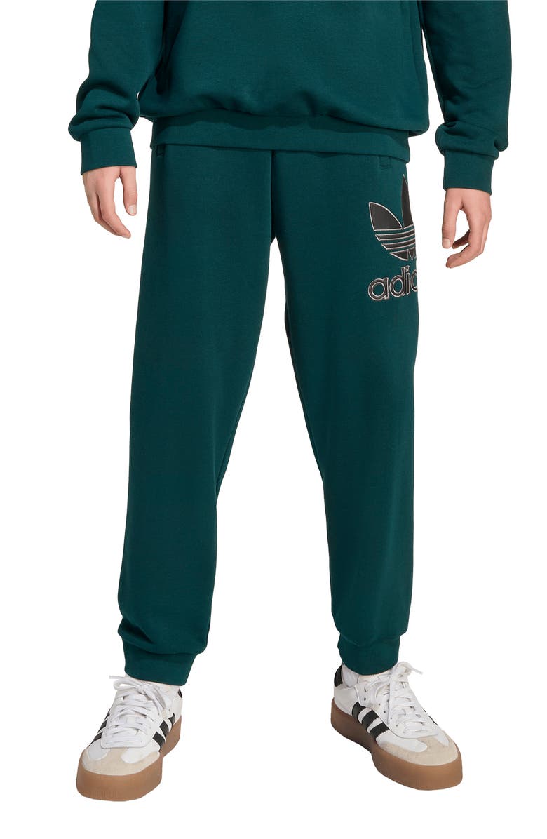 adidas Kids' Trefoil Cotton Joggers, Alternate, color, Aurora Ivy