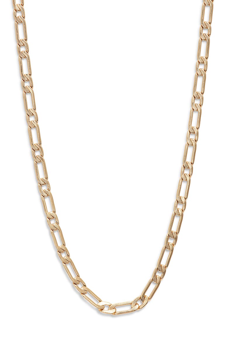 Child of Wild Rhapsody Figaro Chain Necklace, Main, color, Gold
