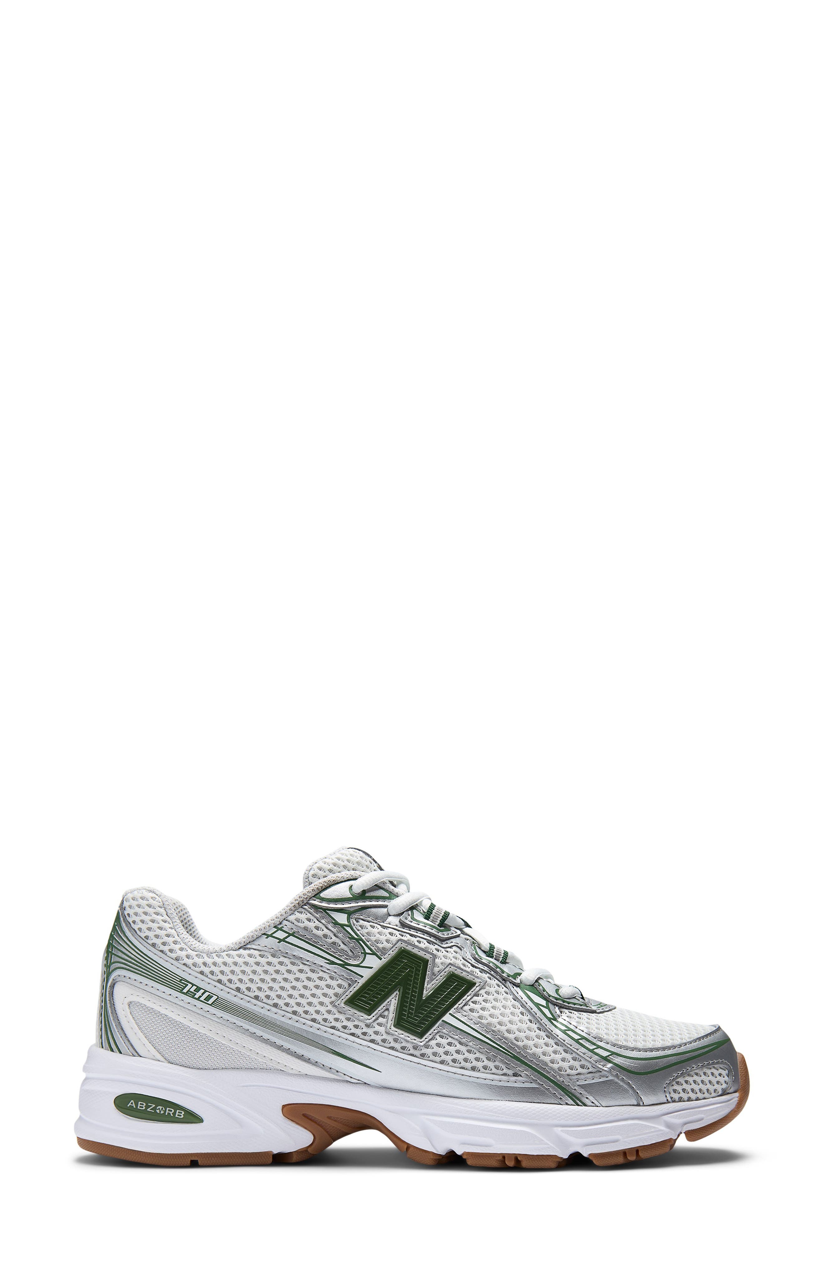 New Balance Gender Inclusive 740 Sneaker, Alternate, color, Grey Matter/ Dark Alpine Green