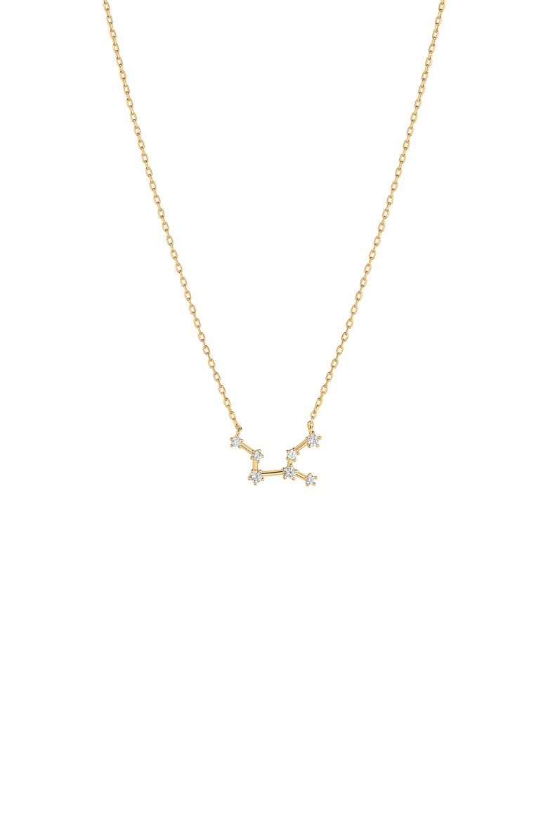 14k Gold Constellation Zodiac Necklace, 12 Zodiac Constellation Gift Idea, Main, color, Gold - Virgo