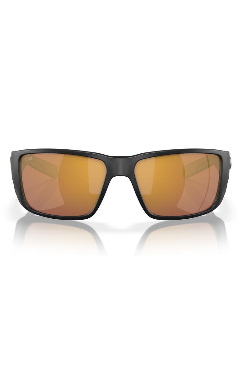 Costa Del Mar Fantail PRO 60mm Polarized Sunglasses, Main, color, Matte Black/ Gold Mirror 580G