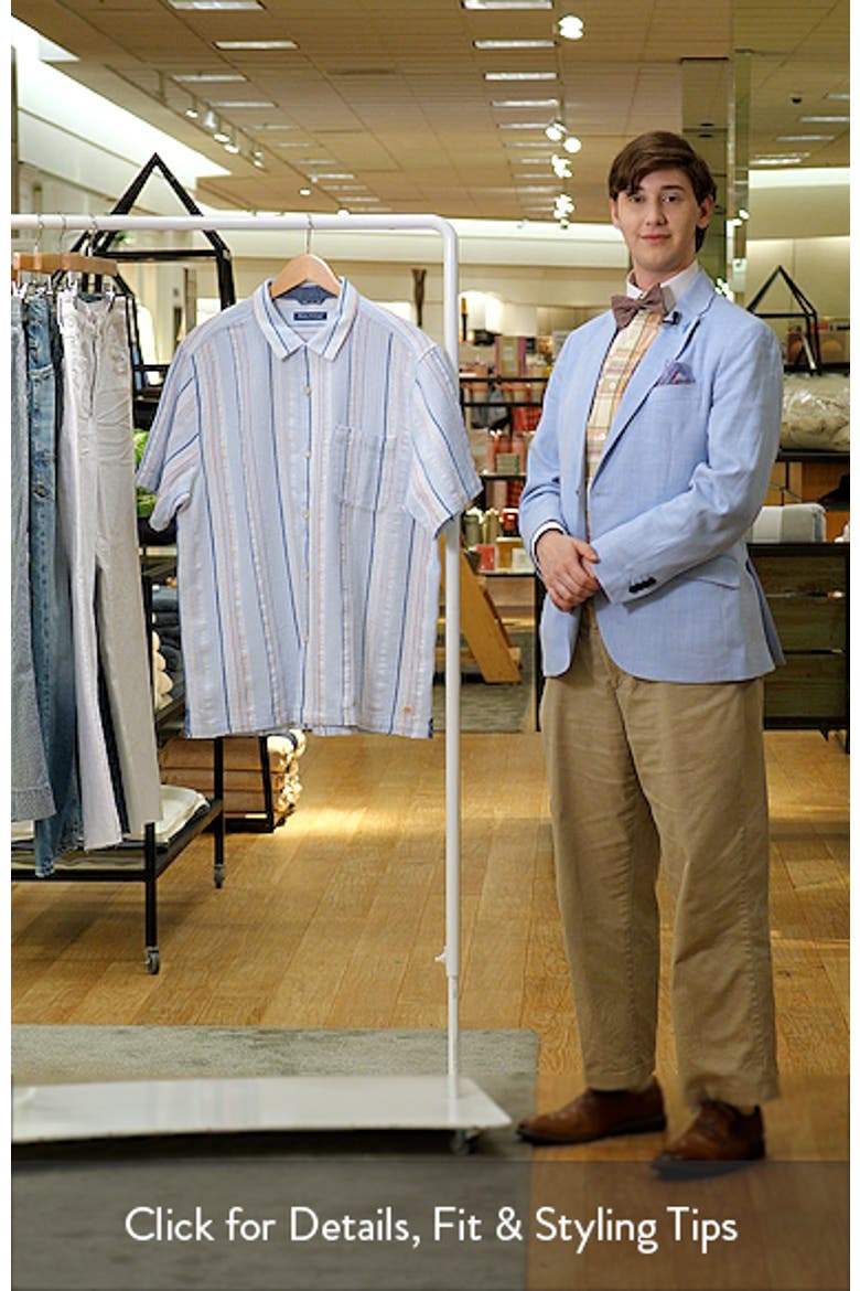 Milano Textured Stripe Cotton Camp Shirt video