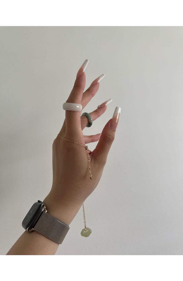 seree Tee White jade ring, Alternate, color, White