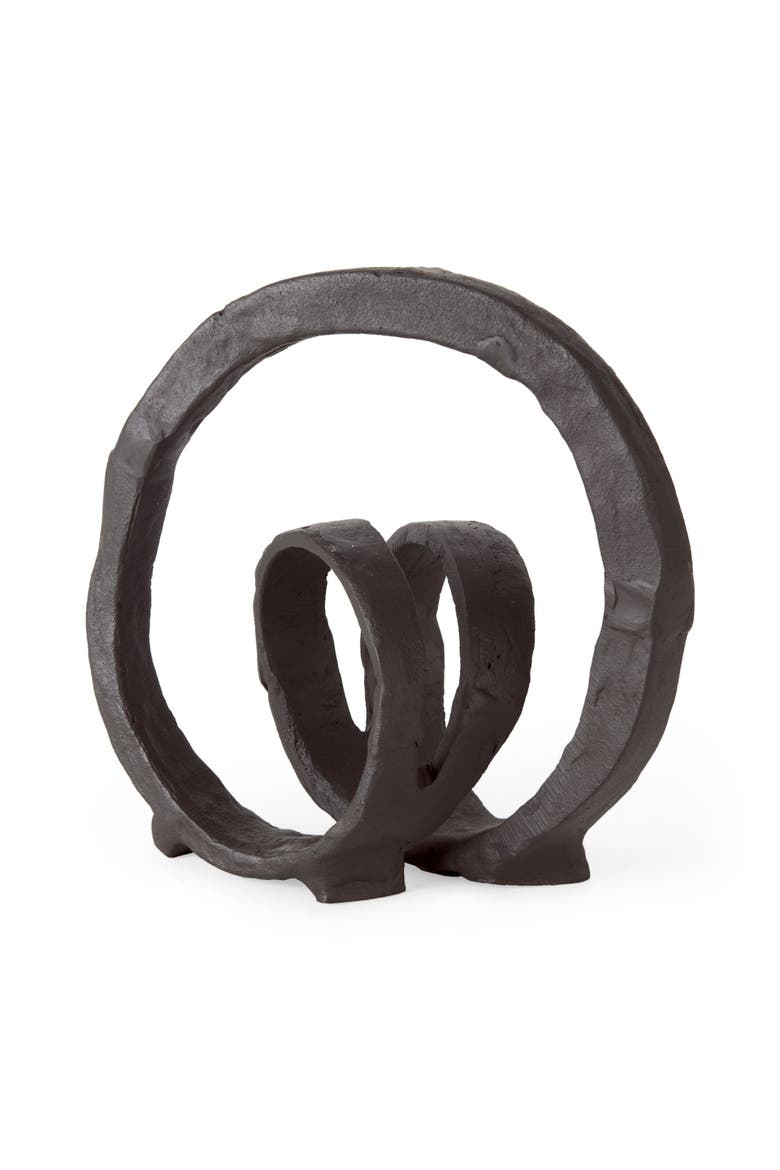 Stanislaw Metal Infinite Ribbon Sculpture, Main, color, Black