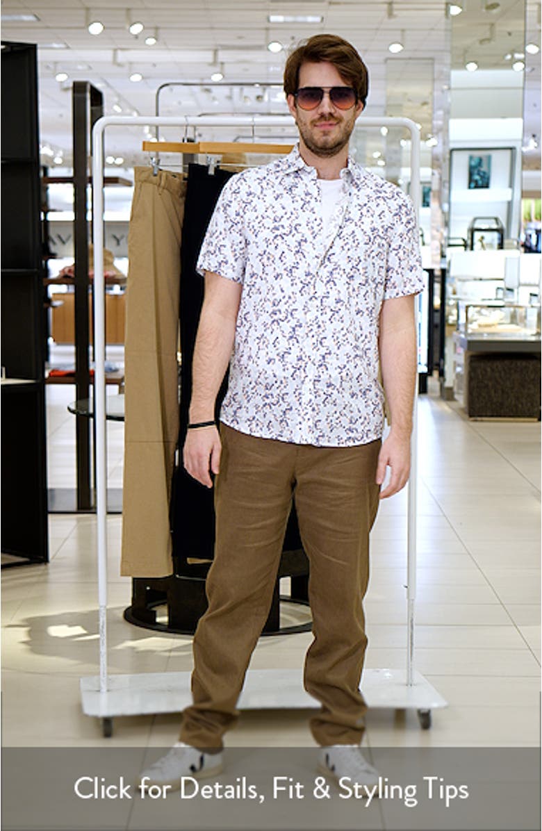 Fan Floral Print Short Sleeve Shirt, sales video thumbnail