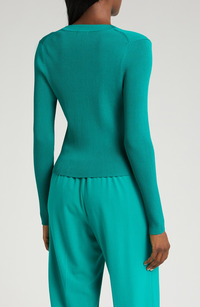 Halogen<sup>®</sup> Rib Cardigan, Alternate, color, Miami Green