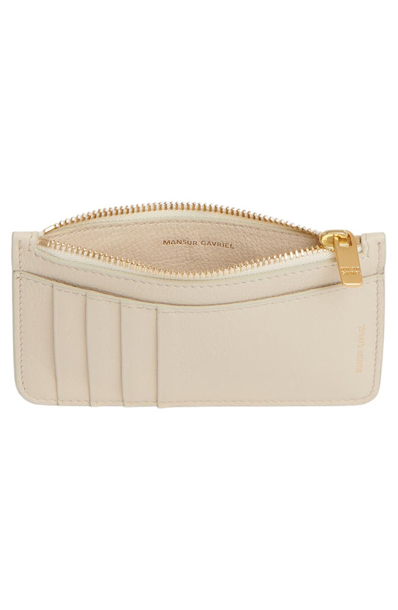 Mansur Gavriel Leather Zip Card Holder, Alternate, color, 