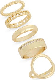 NORDSTROM RACK Assorted 5-Pack Ring Set