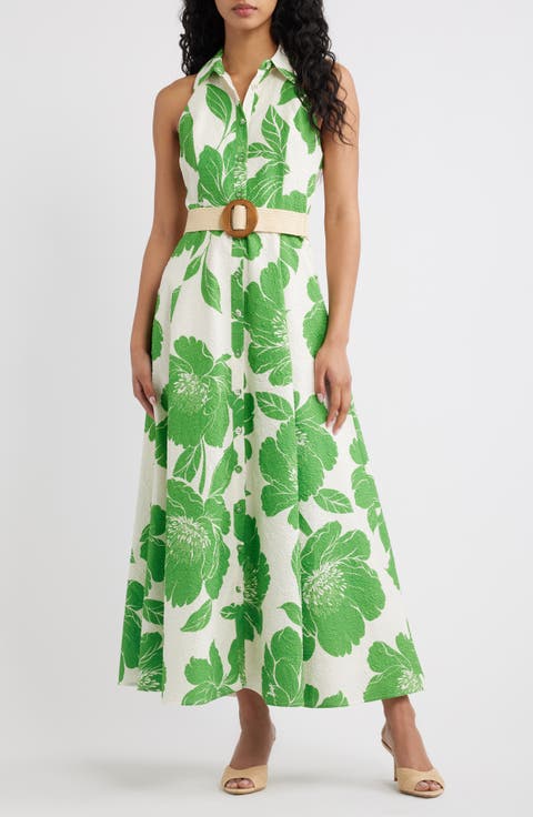 Sleeveless Print Maxi Dress