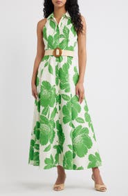 FLYING TOMATO Sleeveless Print Maxi Dress