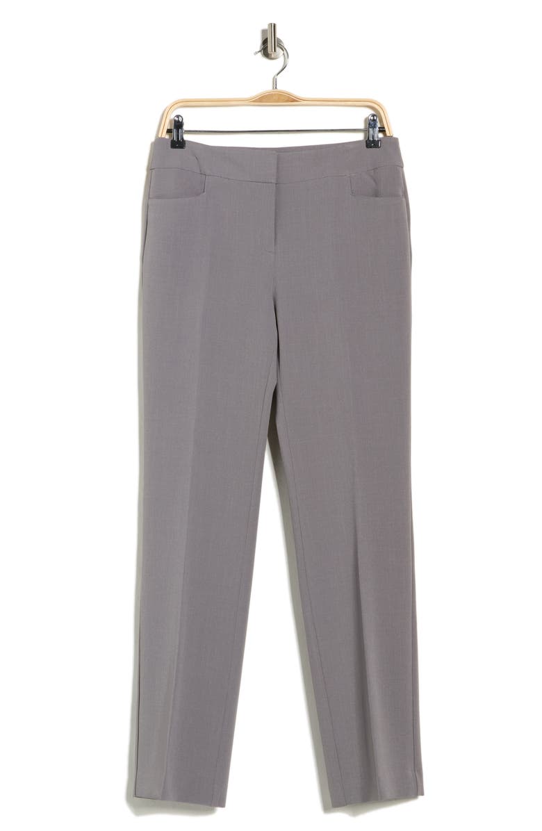 KASPER Flat Front Pants, Main, color, Granite