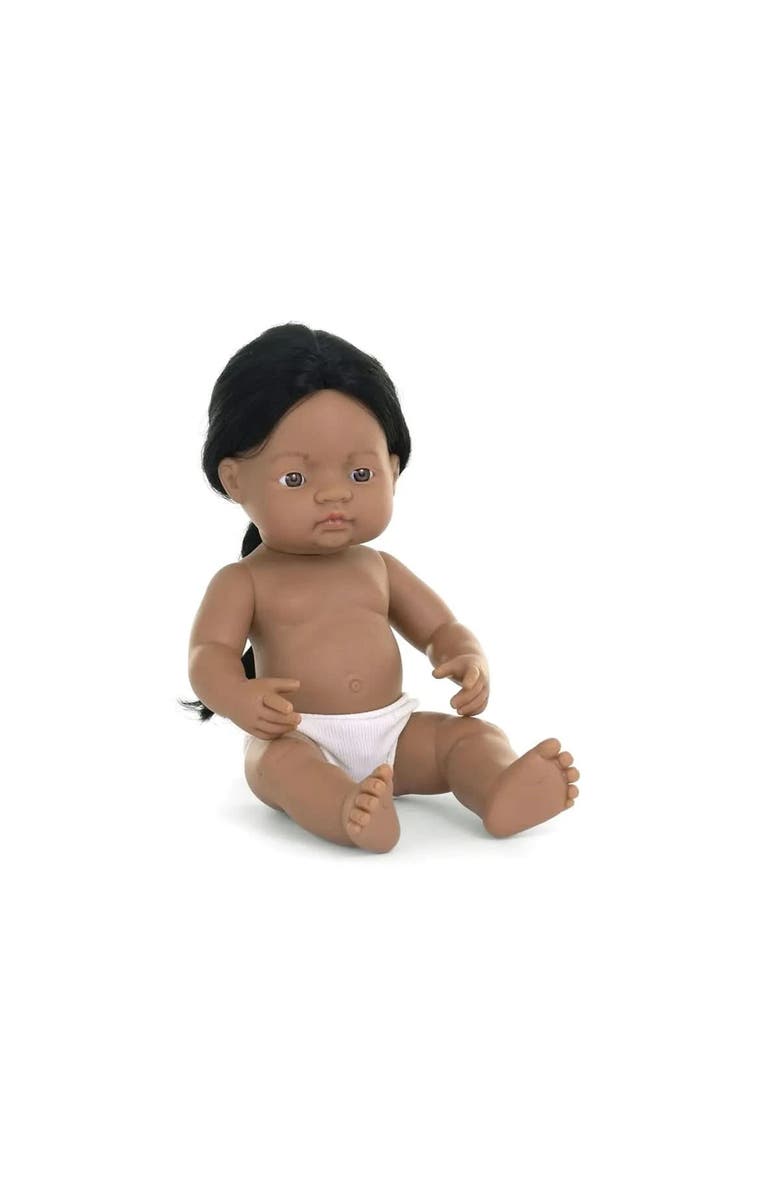 Miniland Baby Doll Native American Boy 15'', Alternate, color, Dark Skin