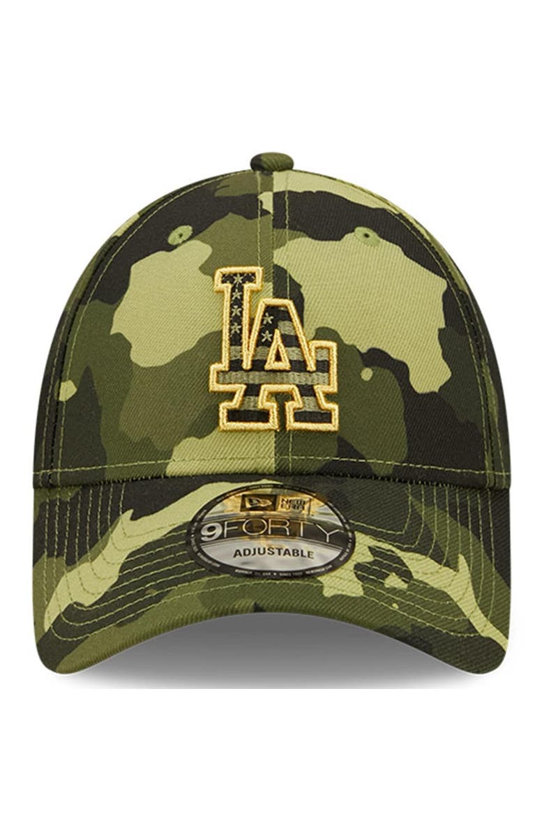 New Era Men's New Era Camo Los Angeles Dodgers 2022 Armed Forces Day 9FORTY Snapback Adjustable Hat, Alternate, color, 