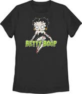 Betty Boop Women's Betty Boop Halloween Zombie Logo T-Shirt