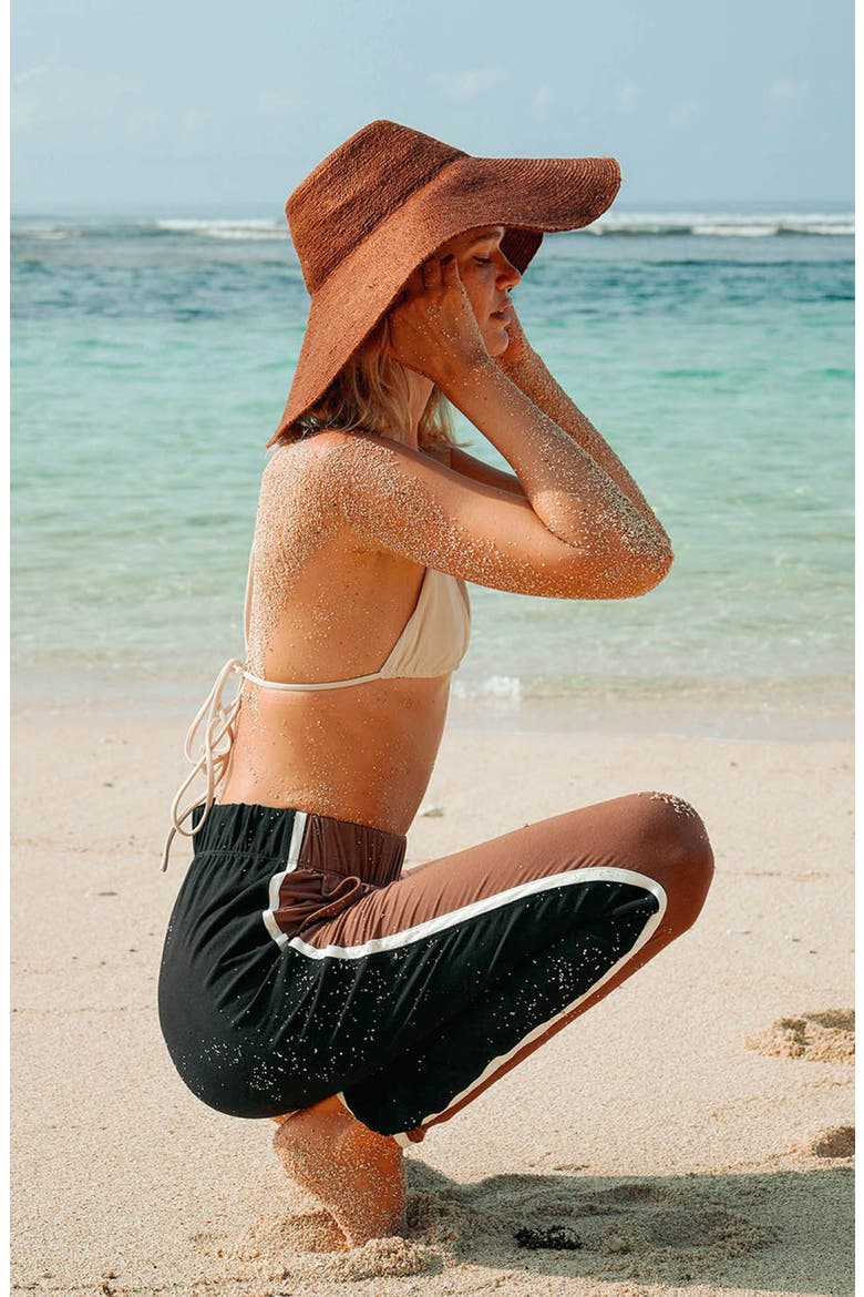 The Riri Jute Handwoven Straw Hat, Alternate, color, Burnt Sienna