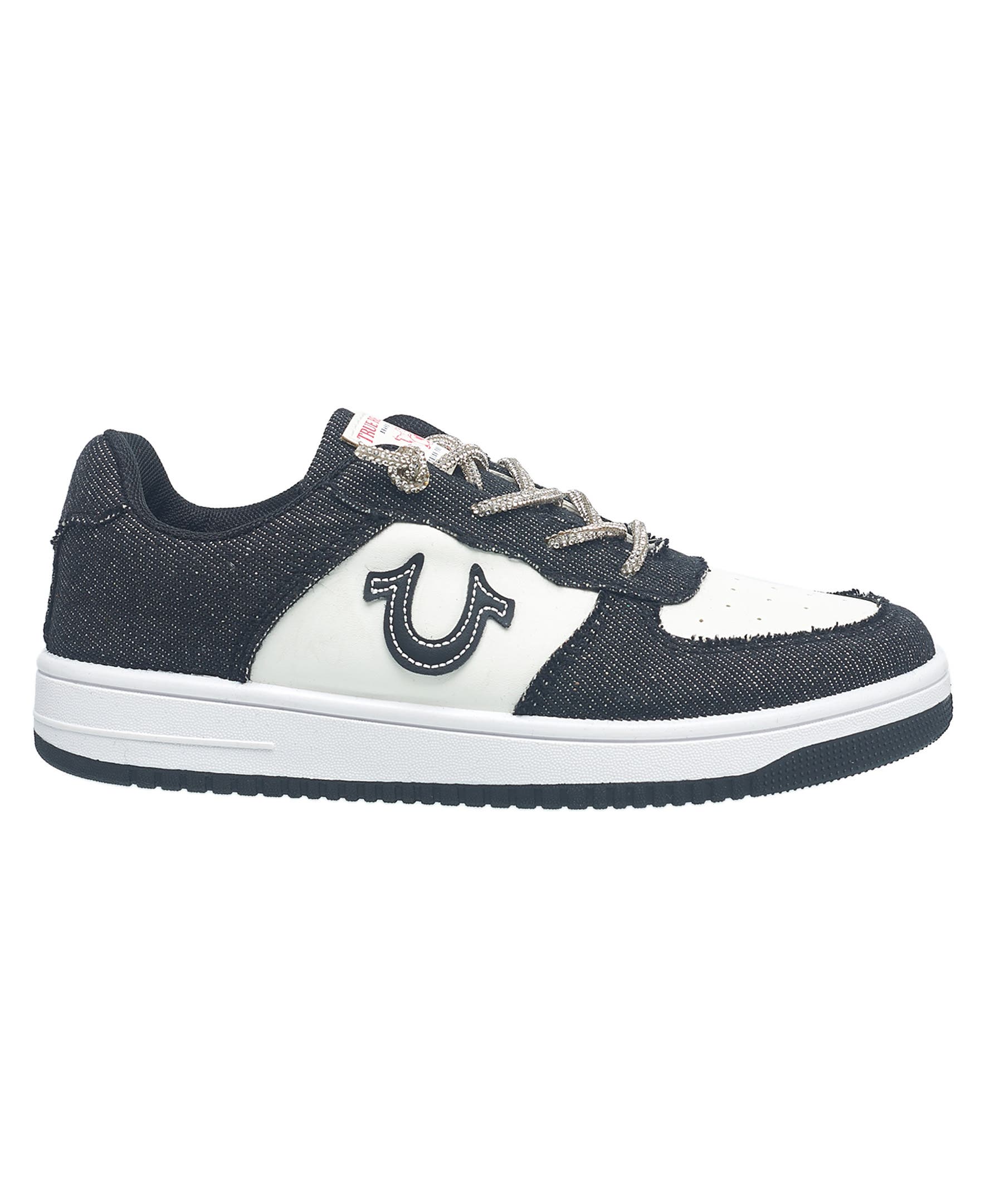 True Religion Girl's Allison Logo Sneaker, Alternate, color, Black