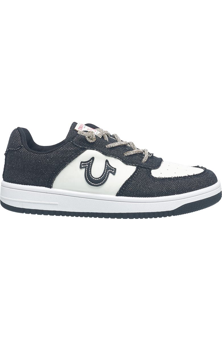 True Religion Girl's Allison Logo Sneaker, Alternate, color, Black