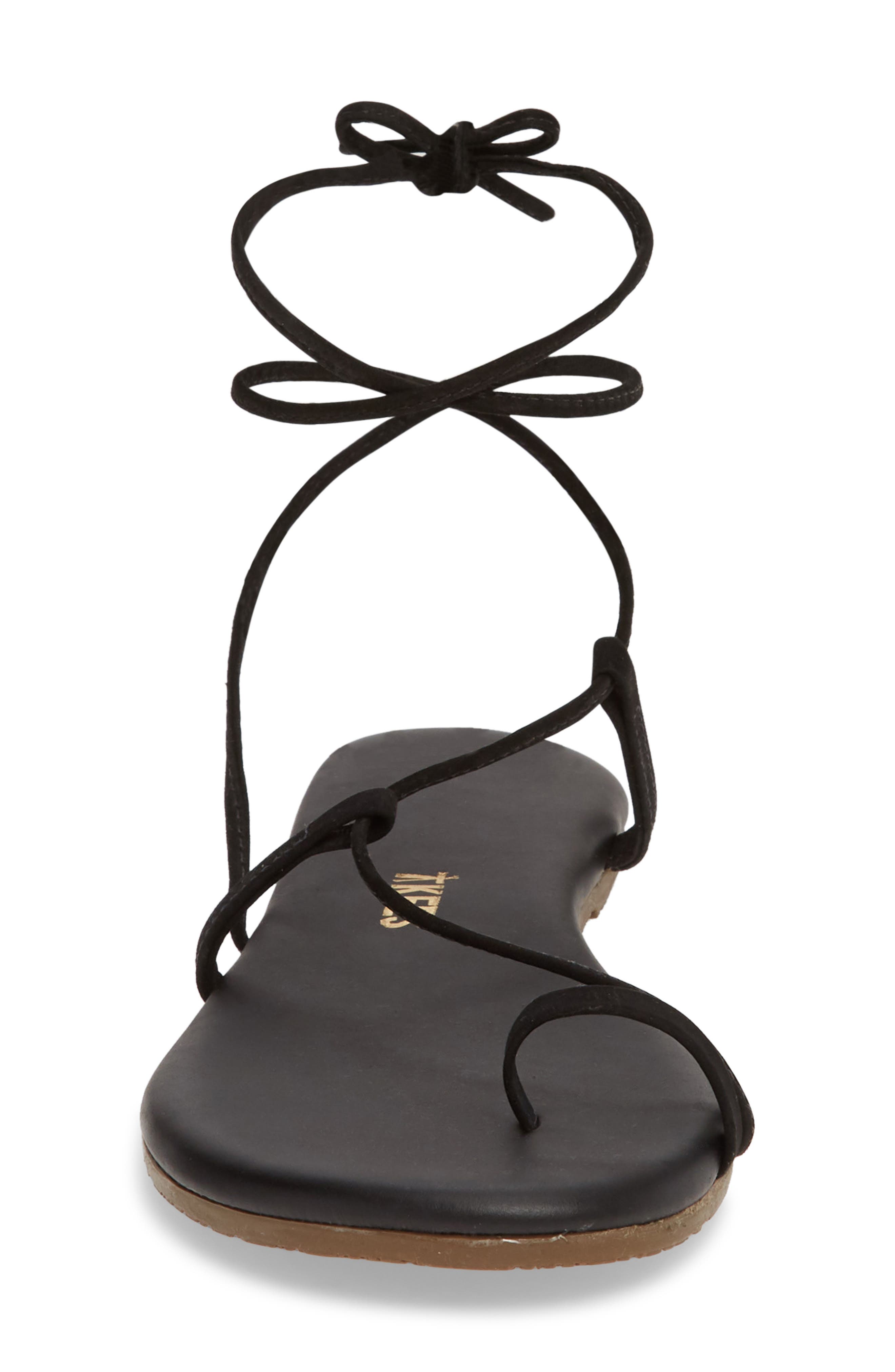 TKEES Jo Lace-Up Sandal, Alternate, color, Black