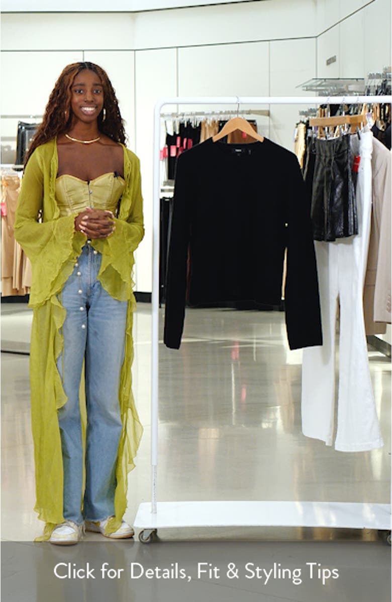 Boxy Felted Wool & Cashmere Rib Sweater, sales video thumbnail