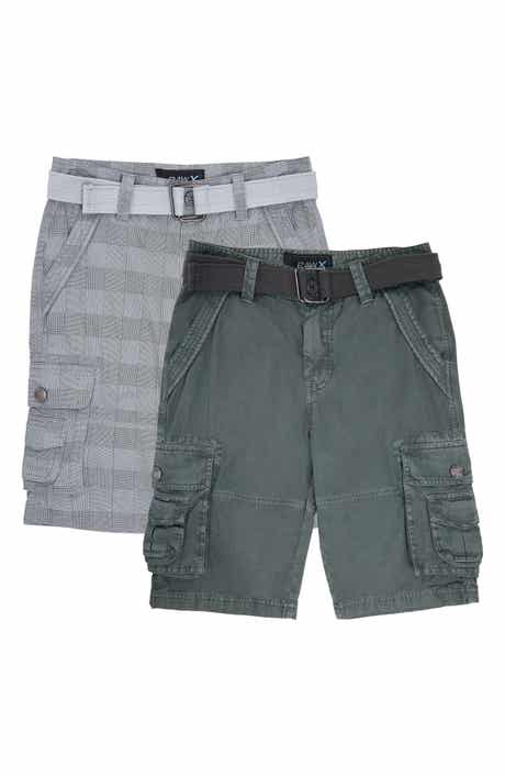 XRAY Kids' 2-Pack Belted Twill Cargo Shorts
