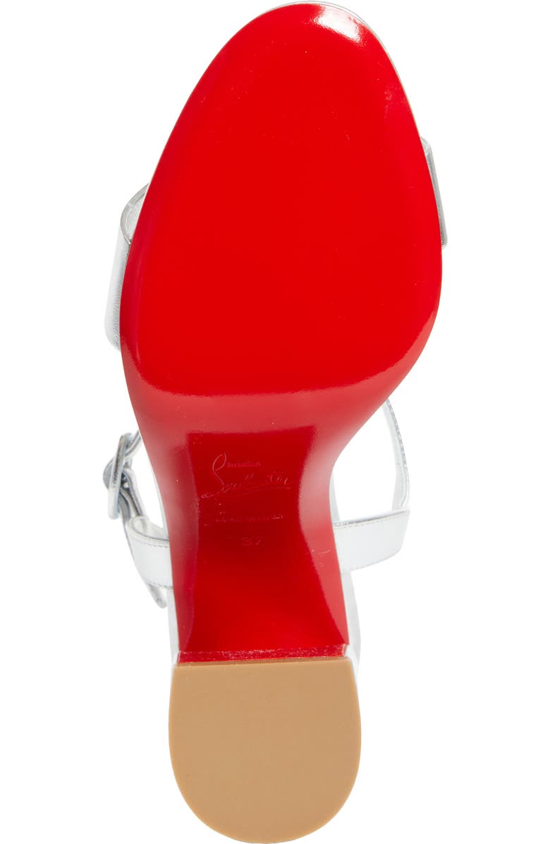 Christian Louboutin Miss Jane Sandal, Alternate, color, Silver/ Silver