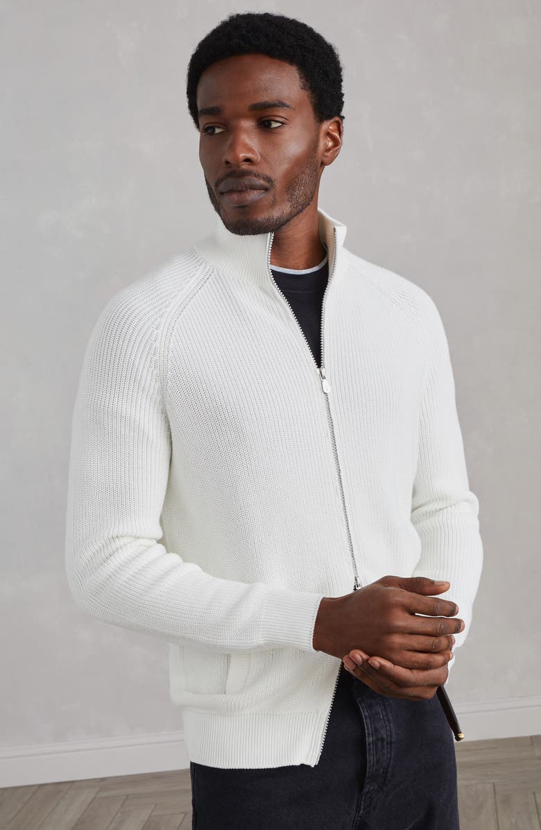 Brunello Cucinelli Zip-front cardigan, Alternate, color, 