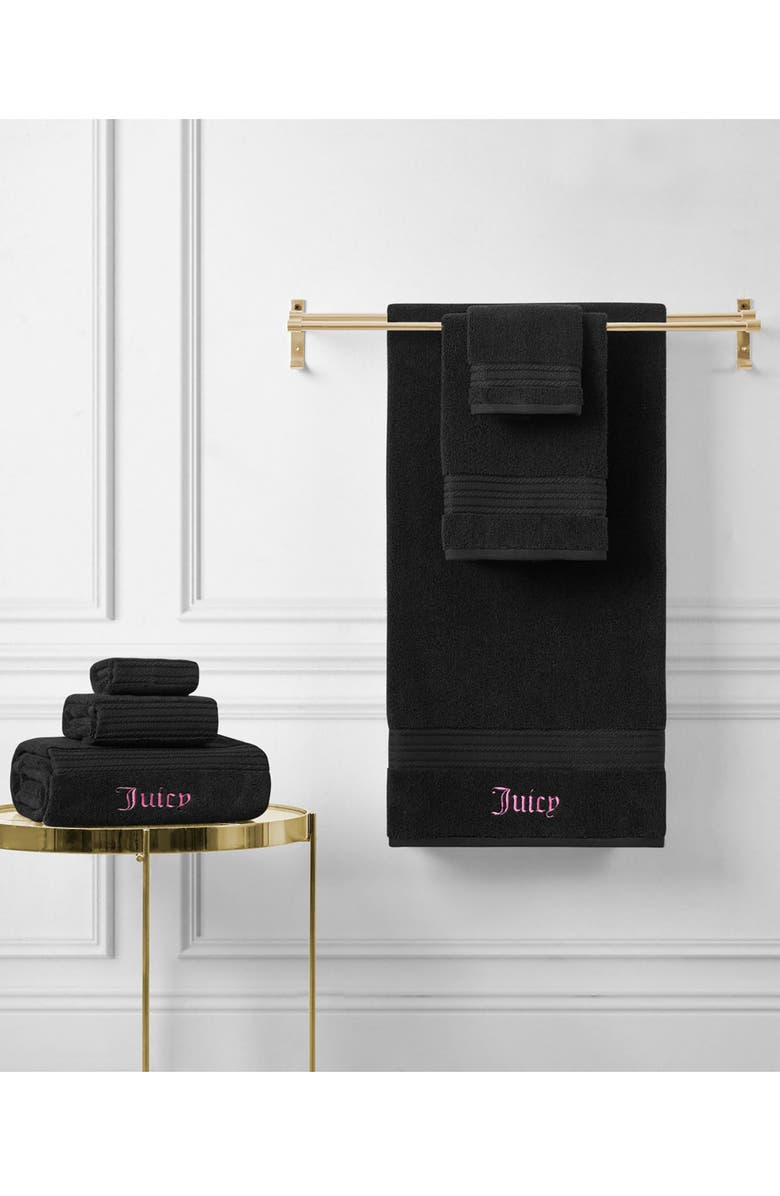Juicy Couture Alyssa 6-Piece Towel Set, Alternate, color, Black