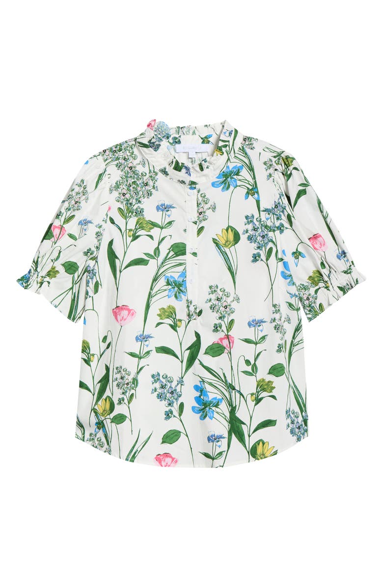 SUGARLIPS Clove Garden Floral Print Shirt, Alternate, color, White-Pink-Green