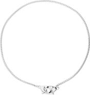 UNODE50 Sterling Silver-Plated Necklace with Interlocking Carabiner Detail
