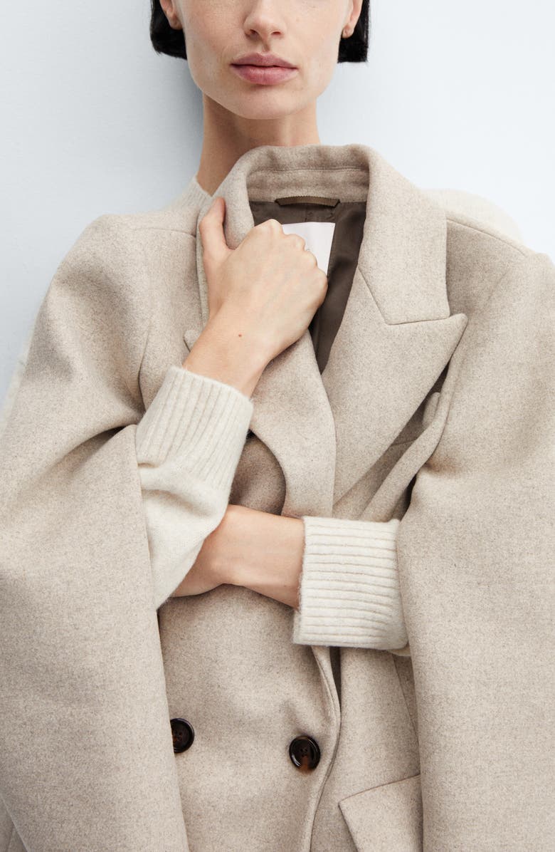 MANGO Double Breasted Coat, Alternate, color, 