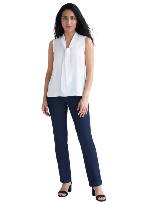 Uptown Sleeveless Tie-Neck Blouse