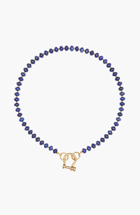 Levi Blue Lapis Gold Plated Necklace