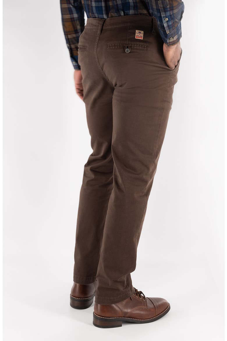 Flat Front Stretch Cotton Chinos, Alternate, color, DARK ROAST