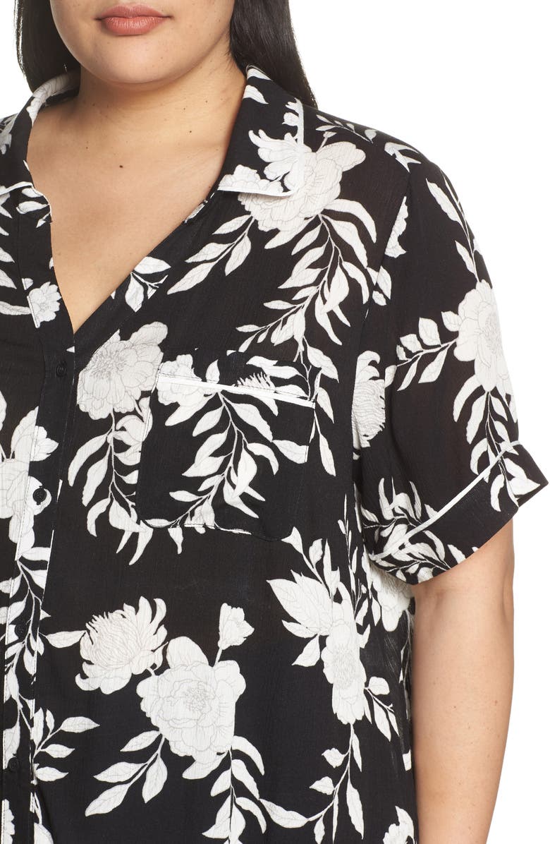 Seven7 Tie Front Shirt, Alternate, color, 