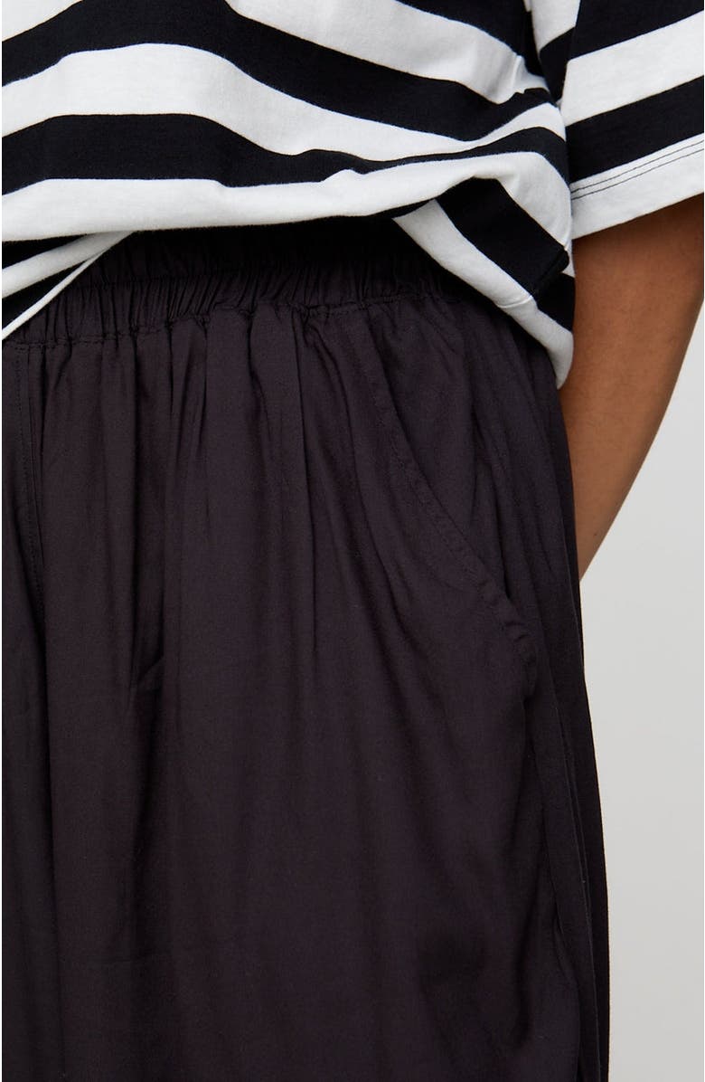 Turtledove London Organic Cotton Drape Trousers, Alternate, color, Black