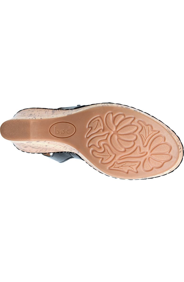 B O C BY BØRN Schirra Cork Wedge Sandal, Alternate, color, Black