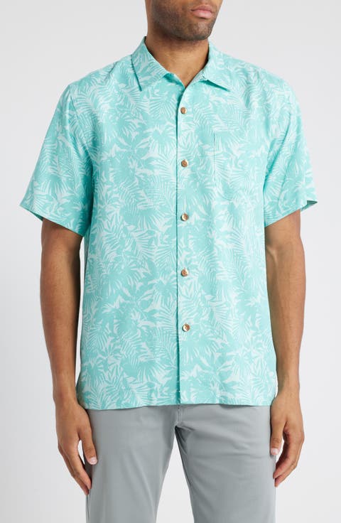 Palm Haven Silk Camp Shirt