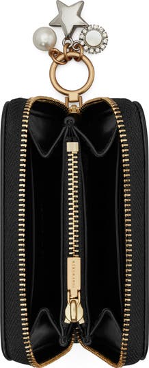 Tory Burch Small Kira Charm Diamond Quilted Leather Zip