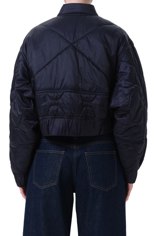 Agolde Iona Quilted Nylon Jacket In Blue