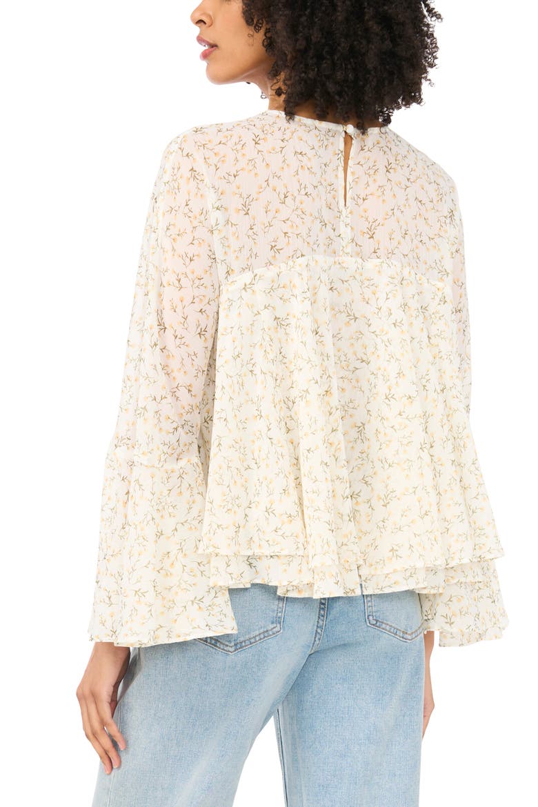 Ruffle Keyhole Back Top, Alternate, color, PASTEL YELLOW