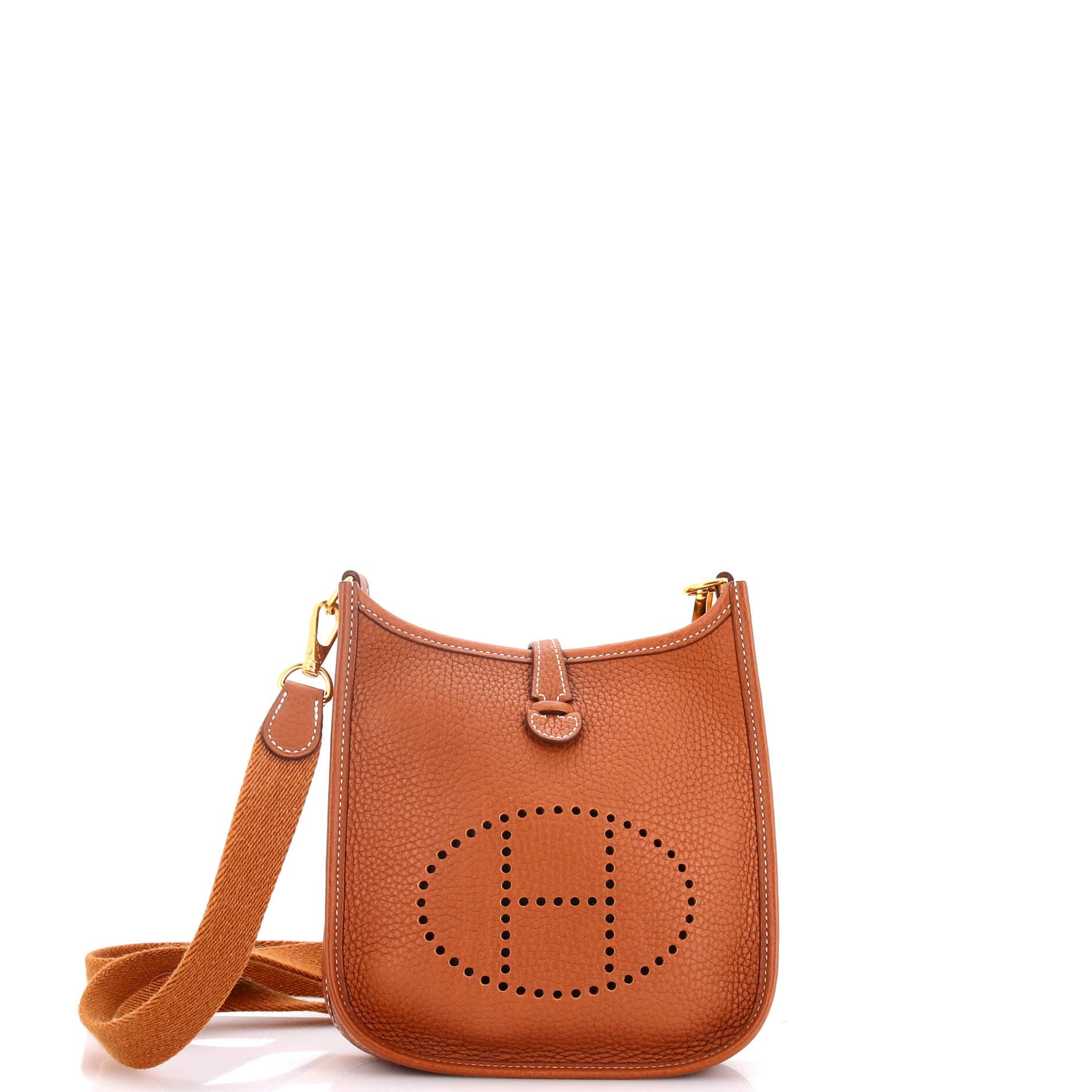 Pre-Owned Hermes Evelyne Bag Gen III Clemence TPM, Main, color, Gold