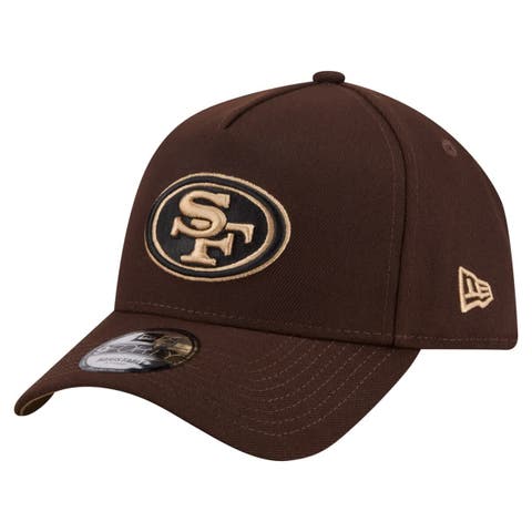 Men
s New Era  Dark Brown San Francisco 49ers Burnt Wood A-Frame 9FORTY Adjustable Hat