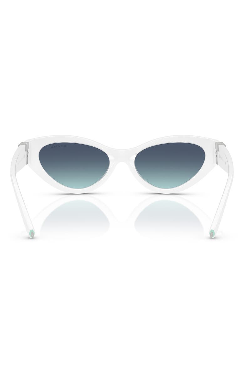 Tiffany & Co. 54mm Gradient Oval Sunglasses, Alternate, color, Blue White