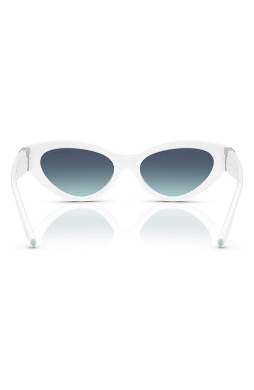 Tiffany & Co . 54mm Gradient Oval Sunglasses In Blue White