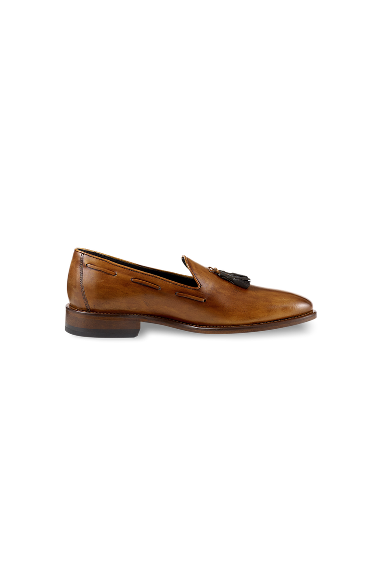 Paul Fredrick Ethan Tassel Loafer, Alternate, color, Chestnut
