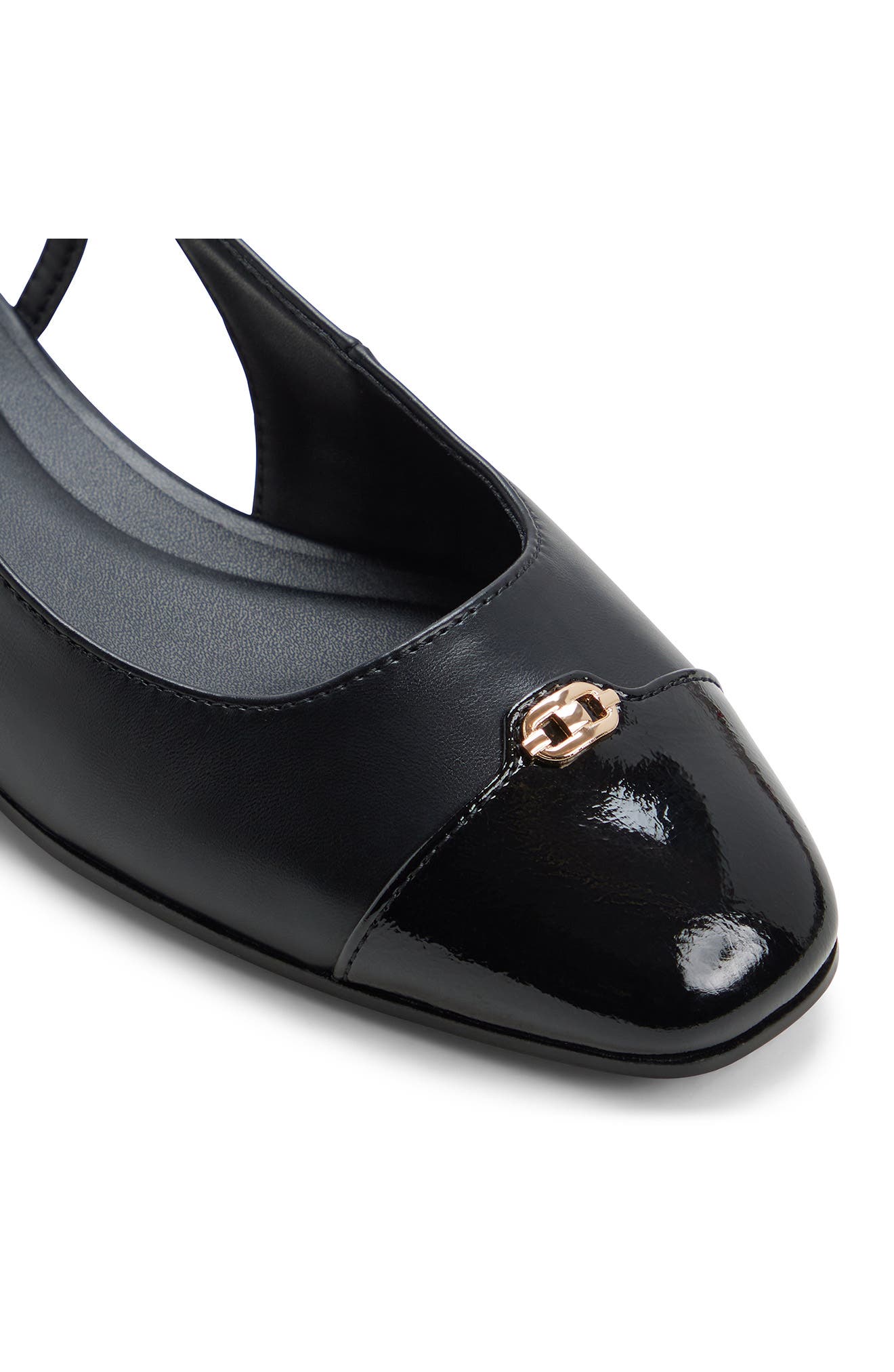 ALDO Maree Slingback Cap Toe Pump, Alternate, color, Black