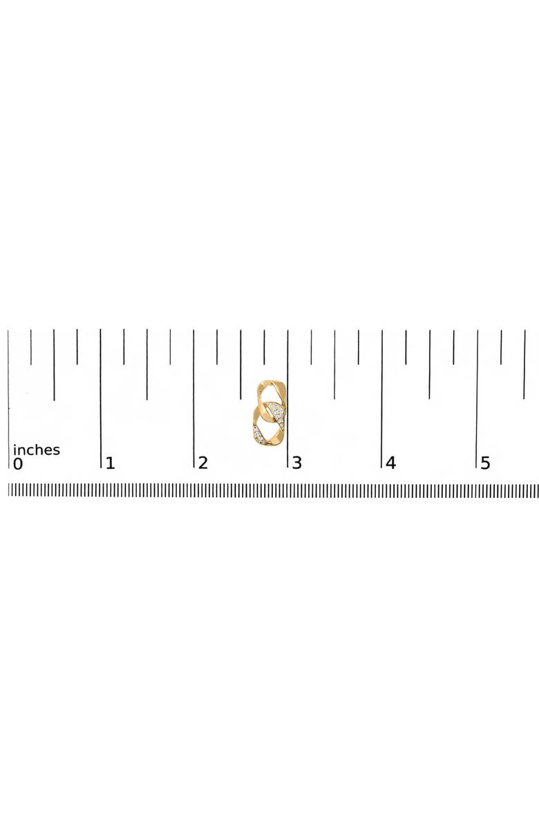 Haus of Brilliance 14K Yellow Gold Plated Silver Open Link 1/5 Cttw Diamond Drop Earrings, Alternate, color, Yellow