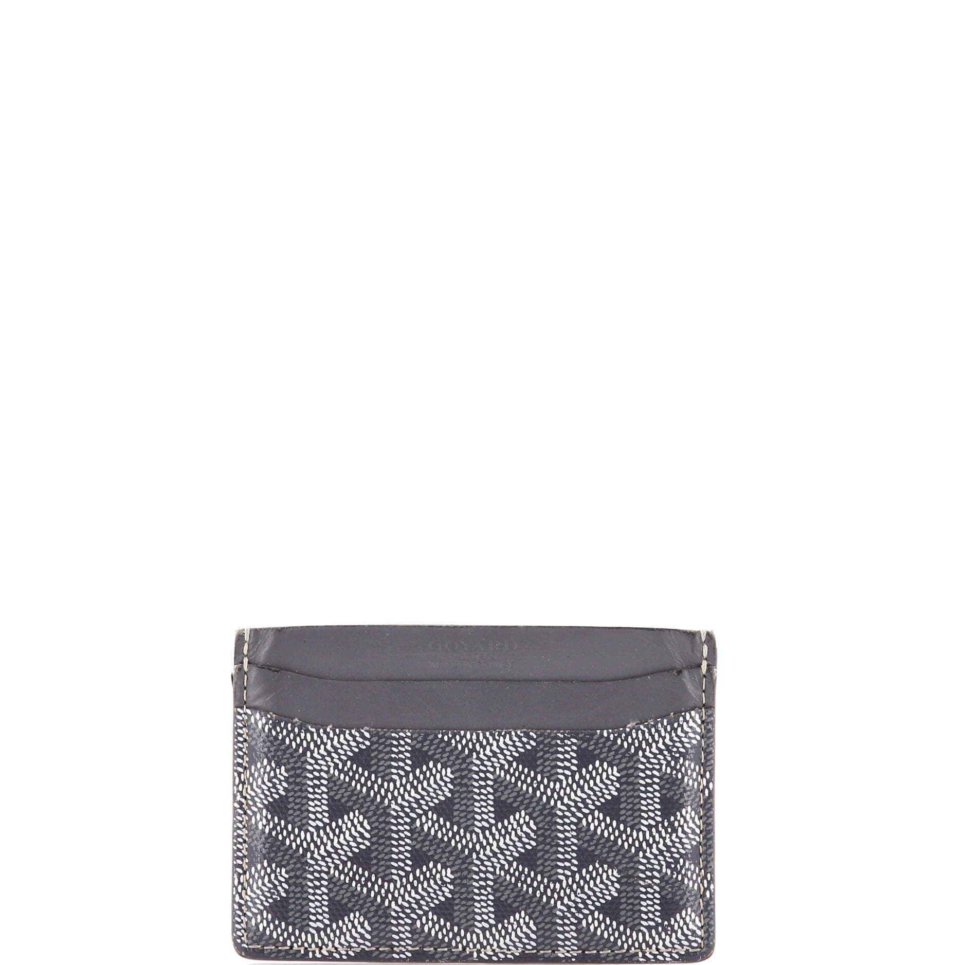 Saint Sulpice Card Holder Coated Canvas, Main, color, Grey